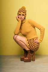 BRIGITTE T NECK YELLOW SWEATER